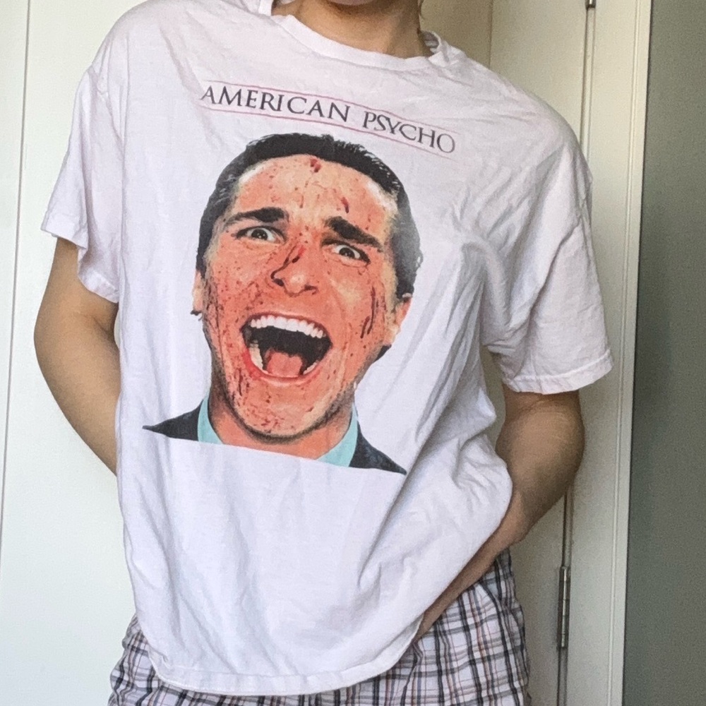 Spencer’s American Psycho White Graphic T-Shirt